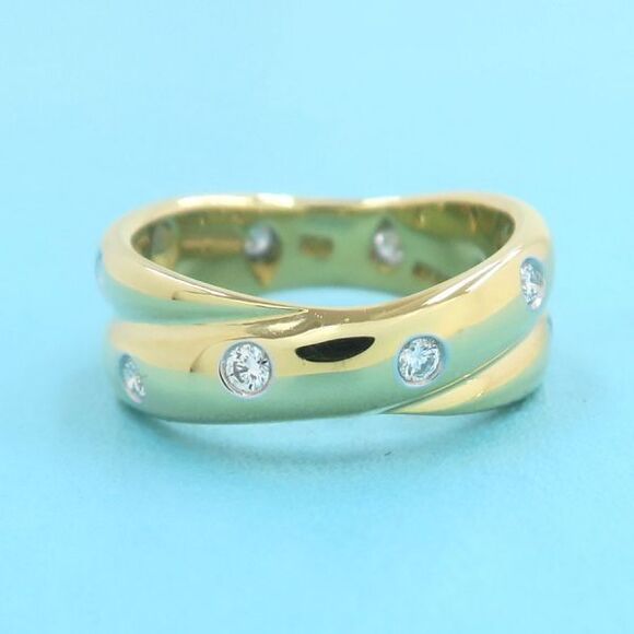 Tiffany & Co. Jewelry - Tiffany & Co Diamond Dots Twist Ring #8.5
